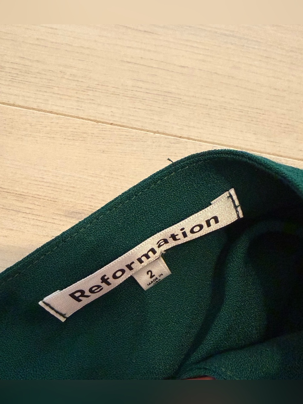Reformation Deep Green Sleeveless Mini Dress size 2 - Picture 2 of 4